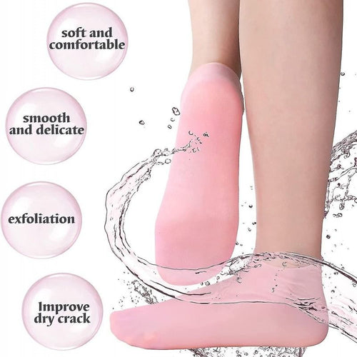 Silicone Jelly Socks for Dry, Cracked Feet – Moisturizing Gel Foot Care Socks
